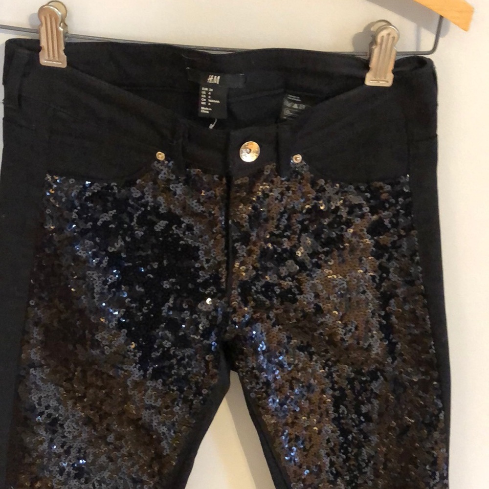 H&M Black sequin pants